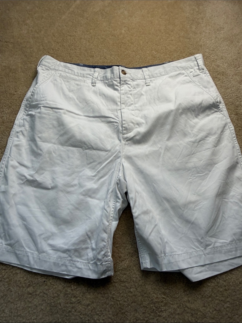 Polo by Ralph Lauren White Men's Flat Front Cotton Shorts